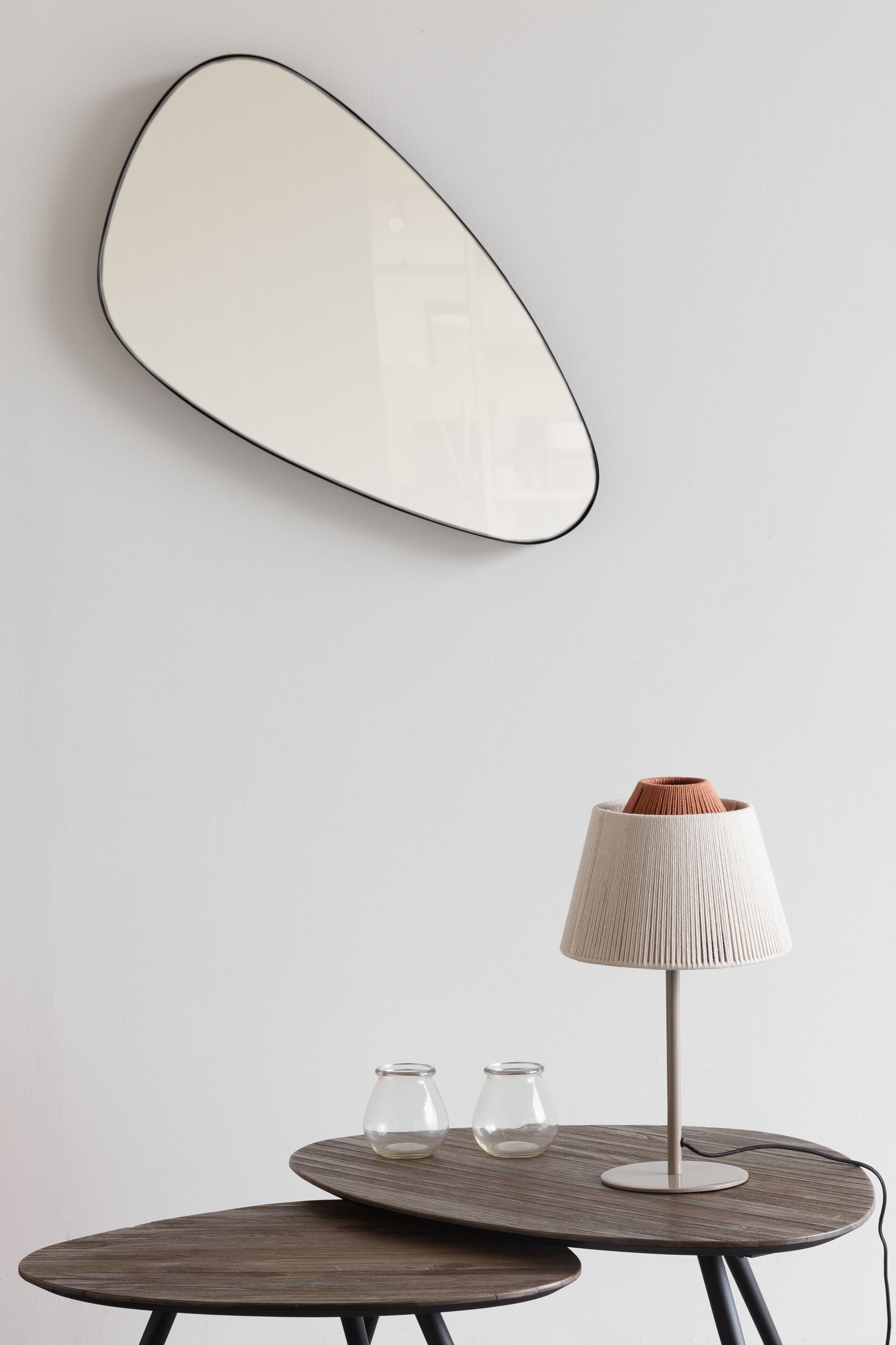 Juna Black Pebble Wall Mirror